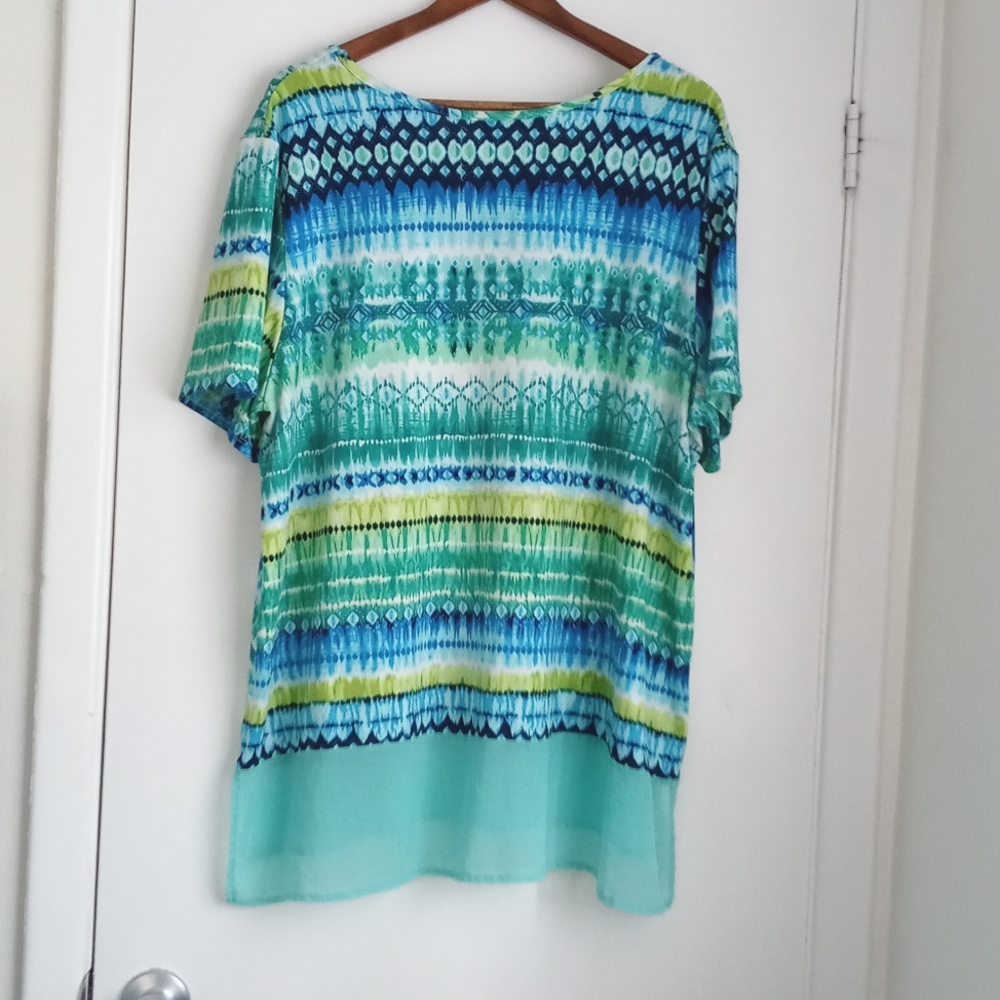 Womens Claudia Richard Top Plus Size 3X - Picture 4 of 6